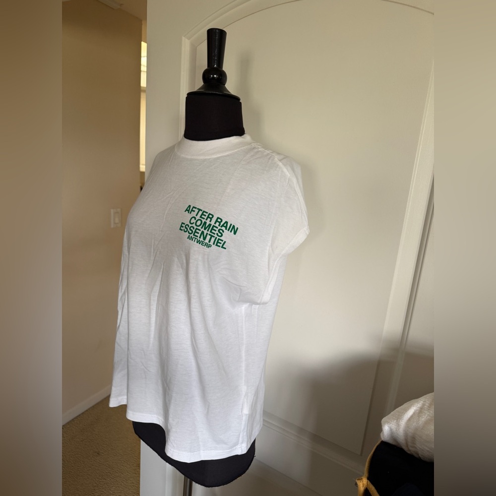 Essentiel Antwerp Graphic Tee After Rain Comes Essentiel White Shirt Top